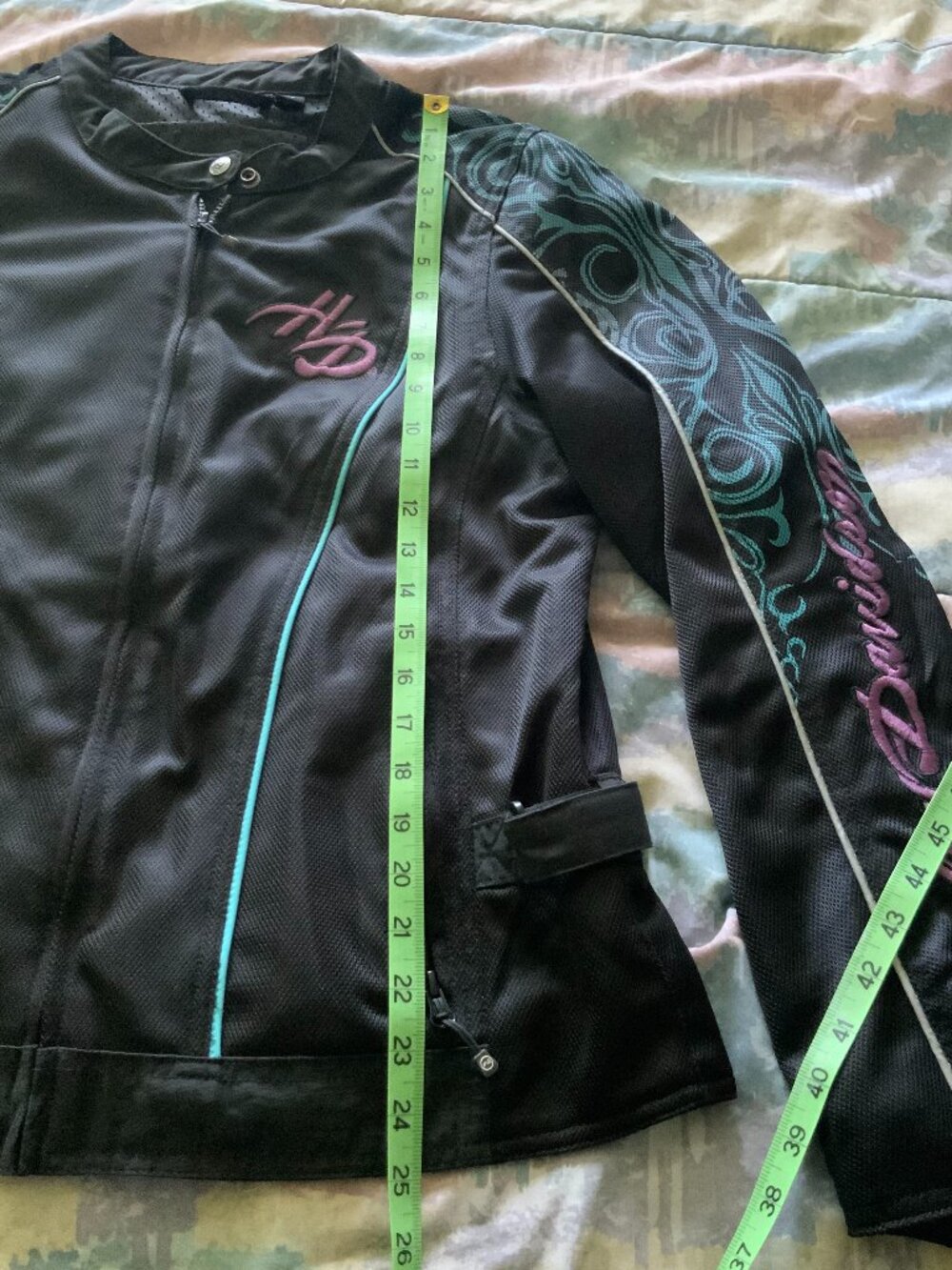 HARLEY DAVIDSON WOMEN'S MOTORCYCLE JACKET - POLYESTER - SIZE XL - Picture 11 of 12